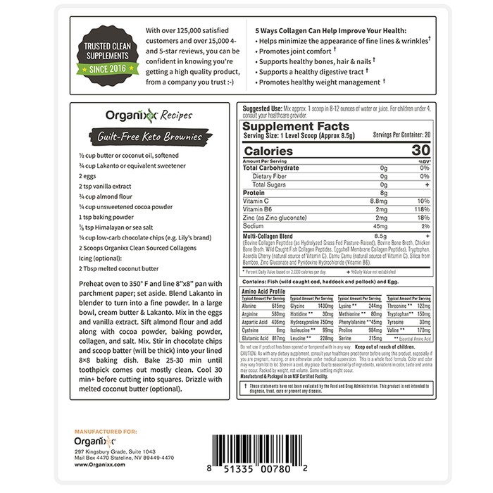 Clean Sourced Collagens | 20 servings
