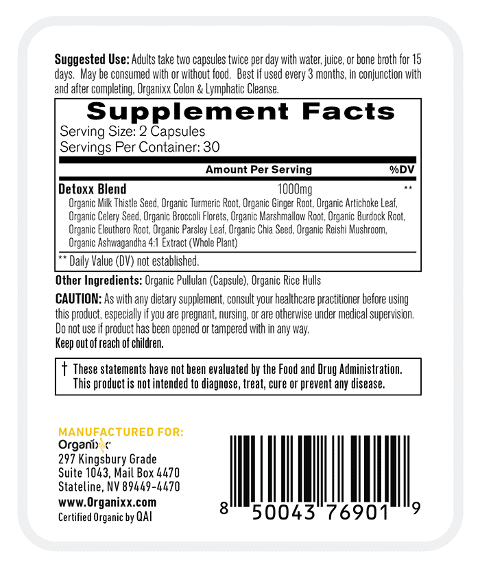 Cleanse & Detoxx Bundle Label