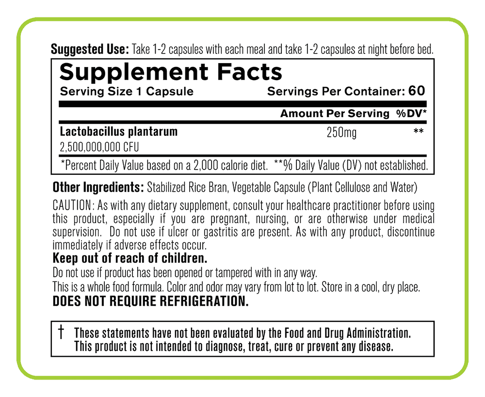 ProBiotixx+ Label