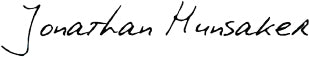 Jonathan Hunsaker's signature