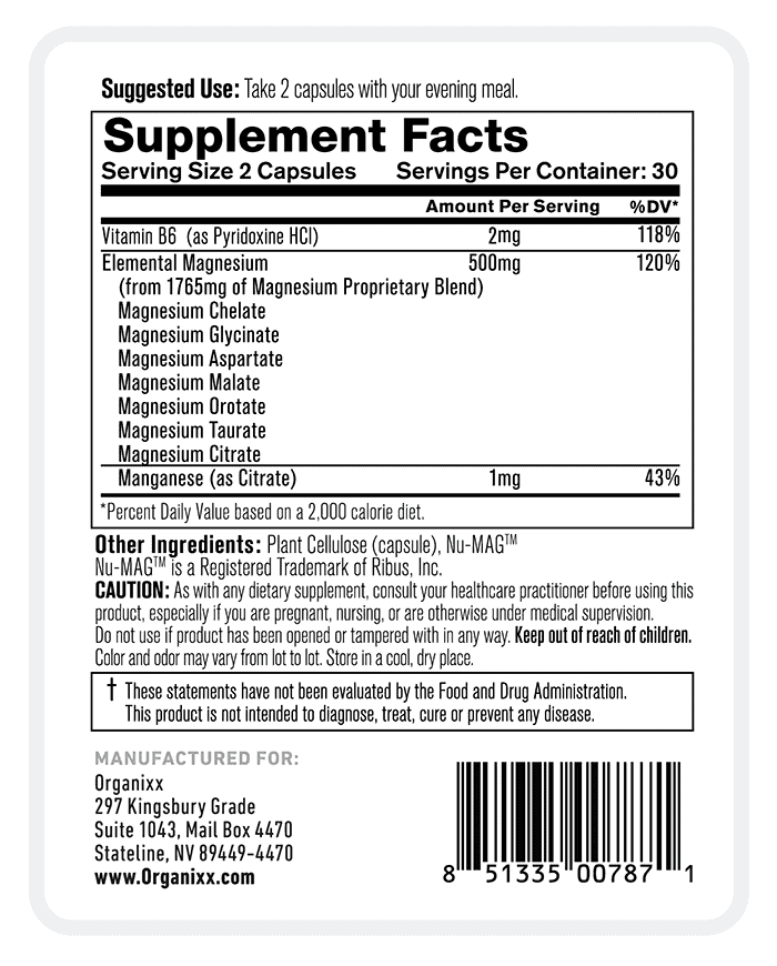 Magnesium 7 Label