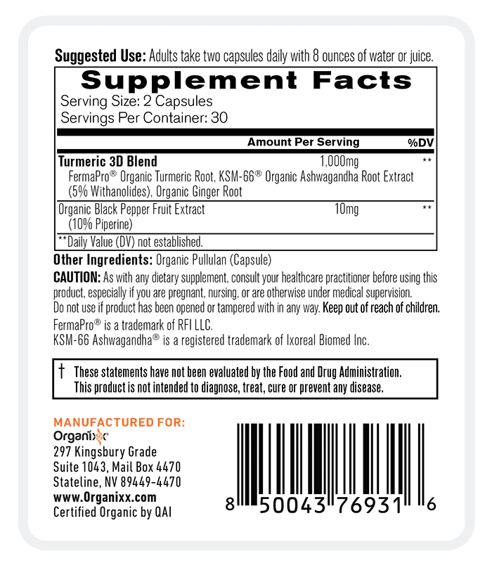 Turmeric 3D Label